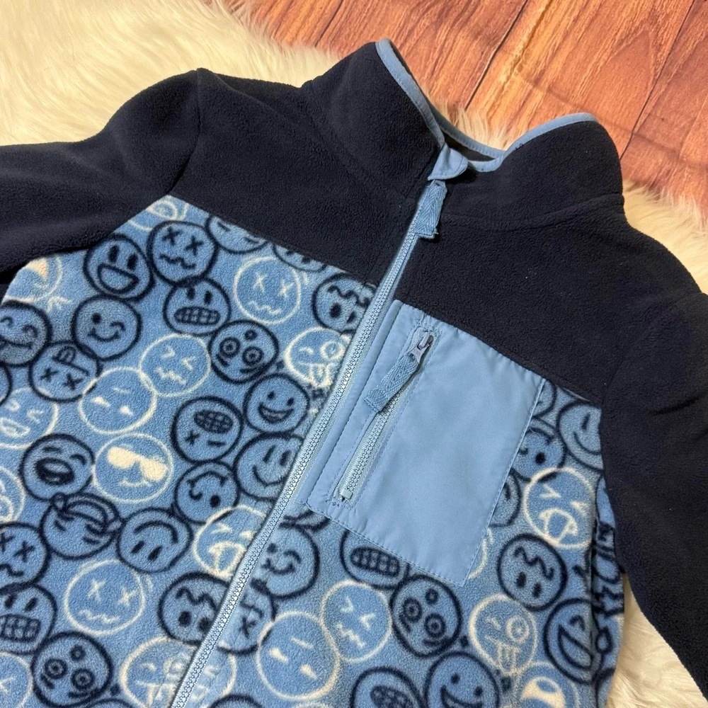 Jumping Beans Blue Zip Up Fleece Jacket - Boys Size 8